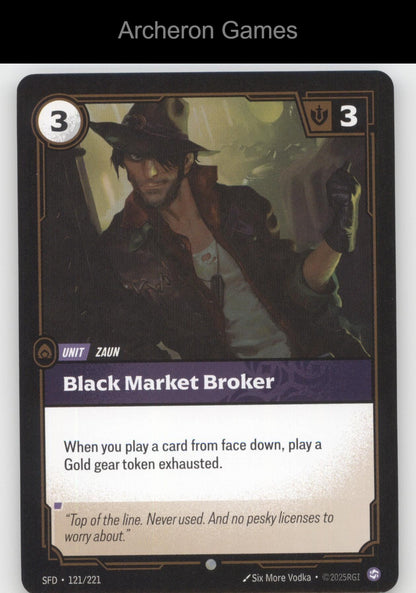 Black Market Broker SFD 121/221 C  Card Spiritforged