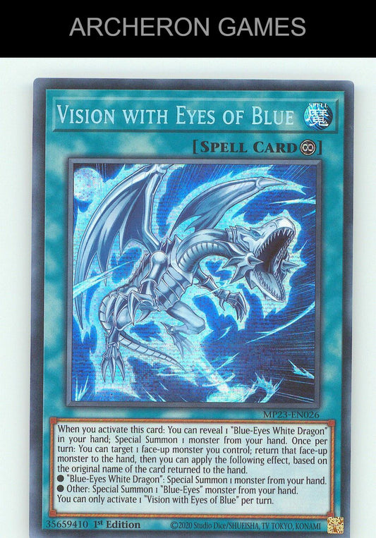 Vision with Eyes of Blue SEC YUGIOH Card
