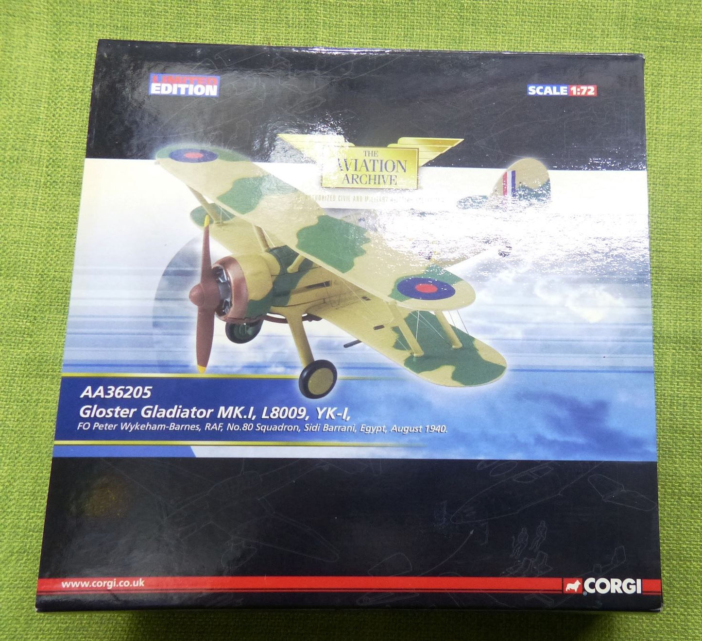 Corgi Limited Edition Scale 1:72 AA 36205 Gloster Gladiator MK.I, L8009, YK-I #6I