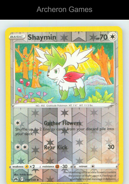 Pokemon Card Shaymin CRZ 115/159 UC Crown Zenith Reverse Holo