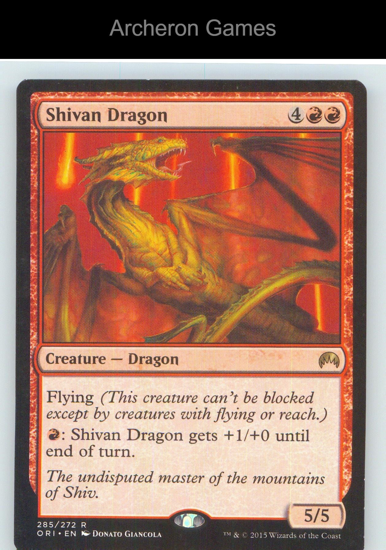 Shivan Dragon ORI 285 R MTG Card NM/EX+