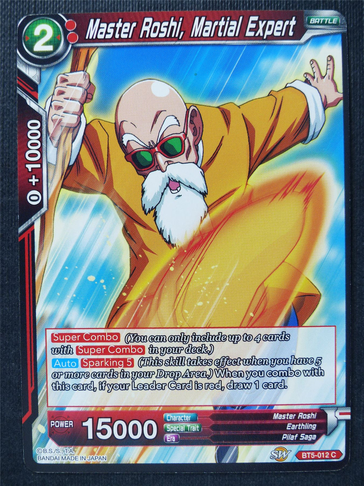 Master Roshi Martial Expert - Dragon Ball Super Cards #9L