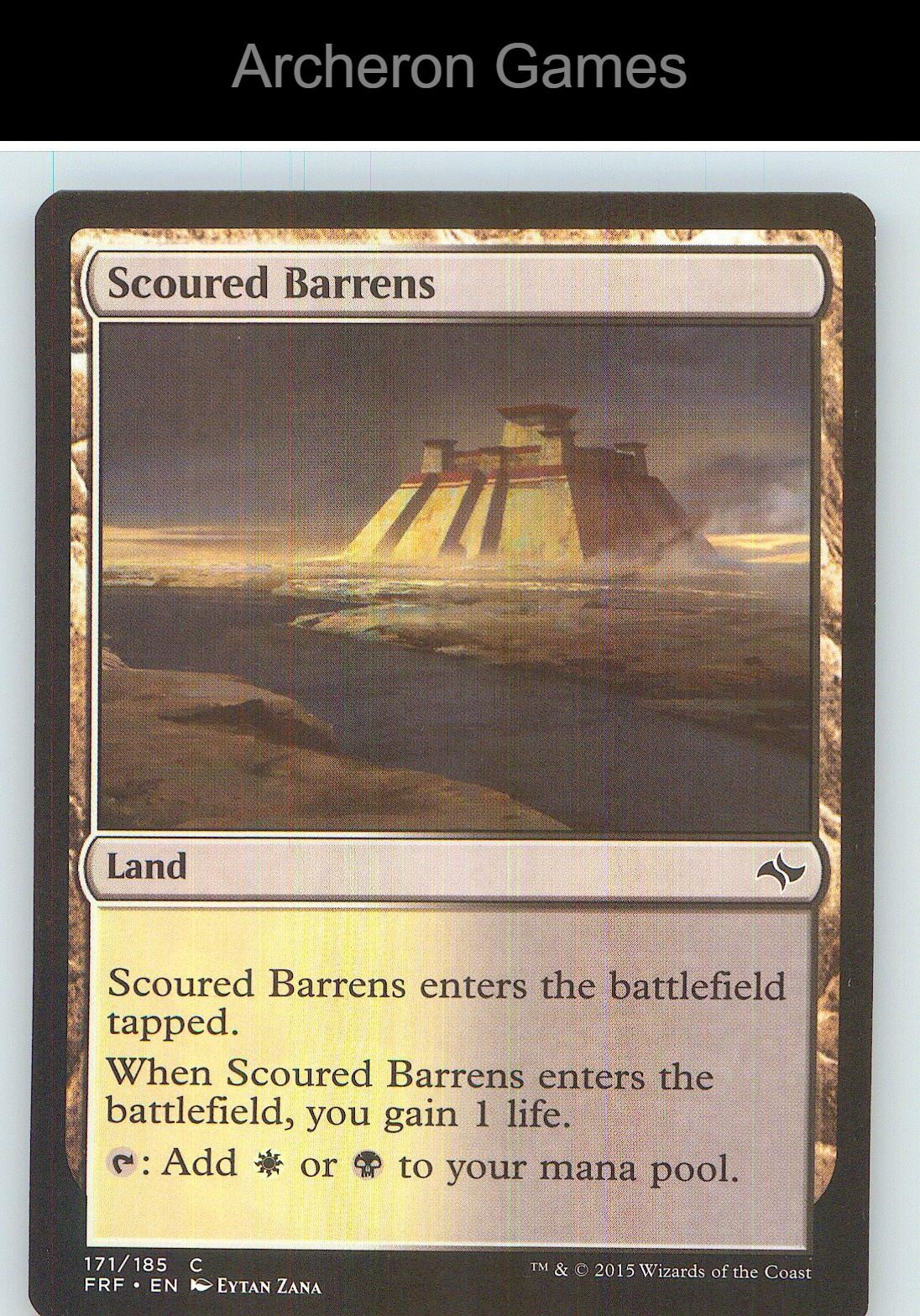 Scoured Barrens FRF 171 C MTG Card NM/EX+