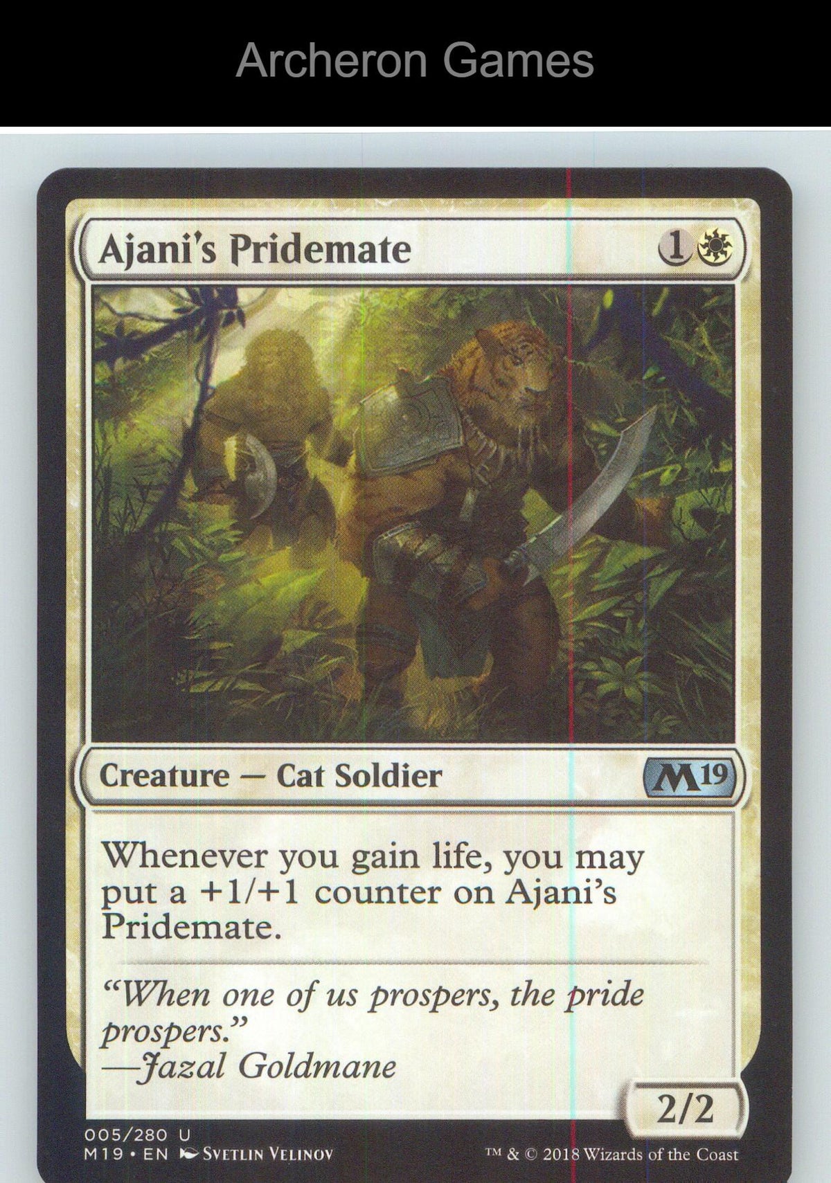 Ajani's Pridemate M19 5 UC MTG Card NM/EX+