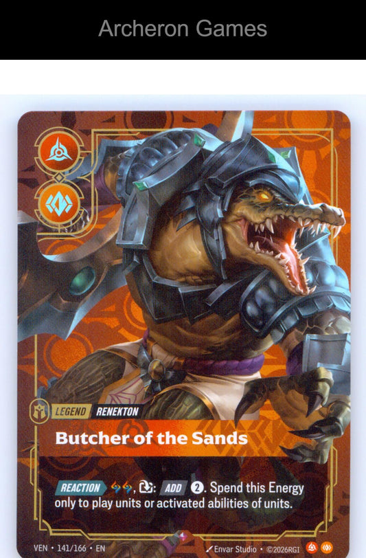 Renekton - Butcher of the Sands VEN 141/166 R Vendetta Riftbound Card
