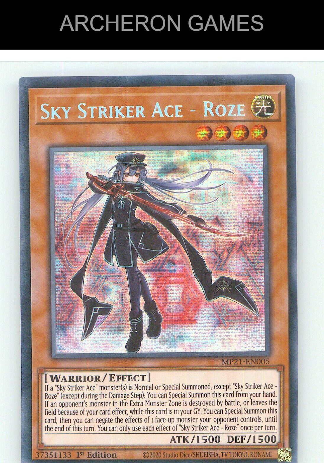 Sky Striker Ace - Roze Prismatic Secret Rare YUGIOH Card 1st Edition