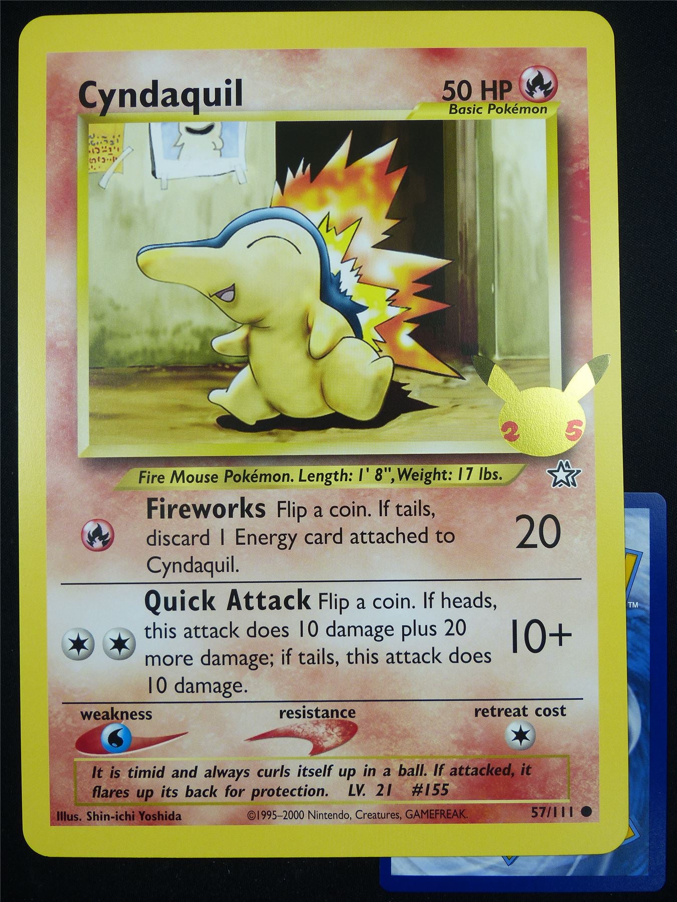 Cyndaquil 57/111 25th Celebration Promo - Jumbo Pokemon Card #53P