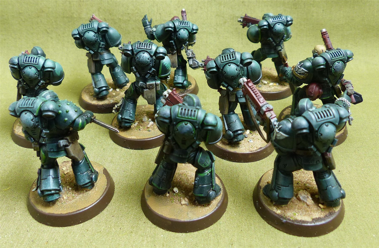 Intercessor Squad painted - Dark Angels - Warhammer 40K #3JI