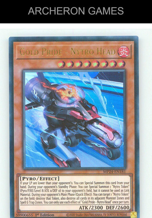 Gold Pride - Nytro Head Ultra Rare YUGIOH Card 1st Edition
