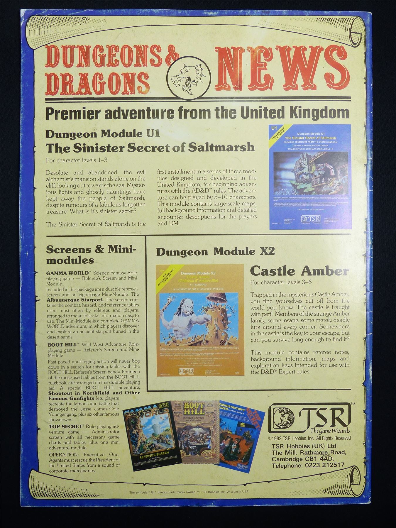 Vintage White Dwarf #33 OOP - Warhammer Magazine #KL