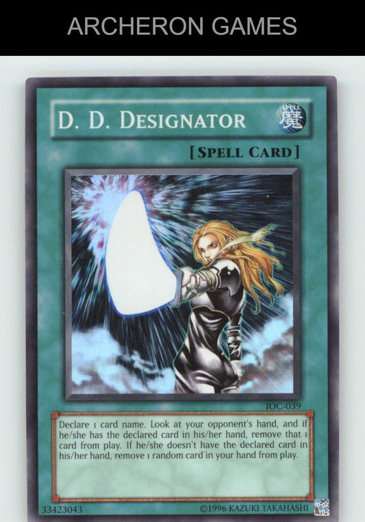 D.D. Designator SR YUGIOH Card