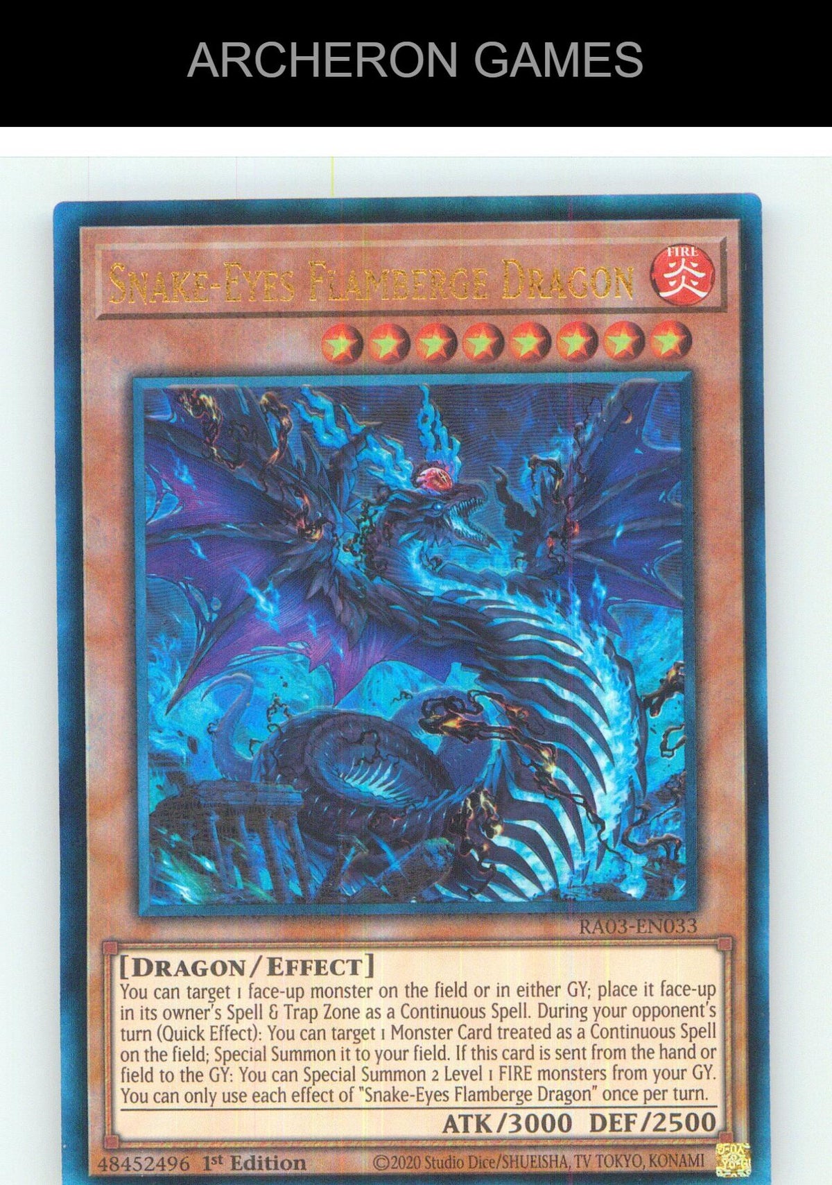Snake-Eyes Flamberge Dragon (UR) UR YUGIOH Card 1st Edition