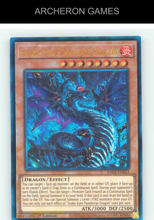 Snake-Eyes Flamberge Dragon (UR) UR YUGIOH Card 1st Edition