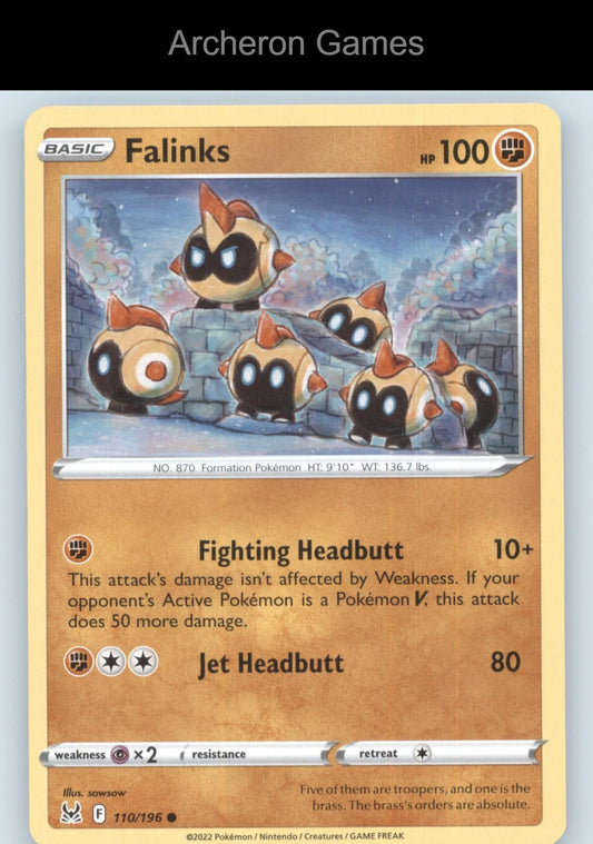 Pokemon Card Falinks LOR 110/196 C Lost Origin