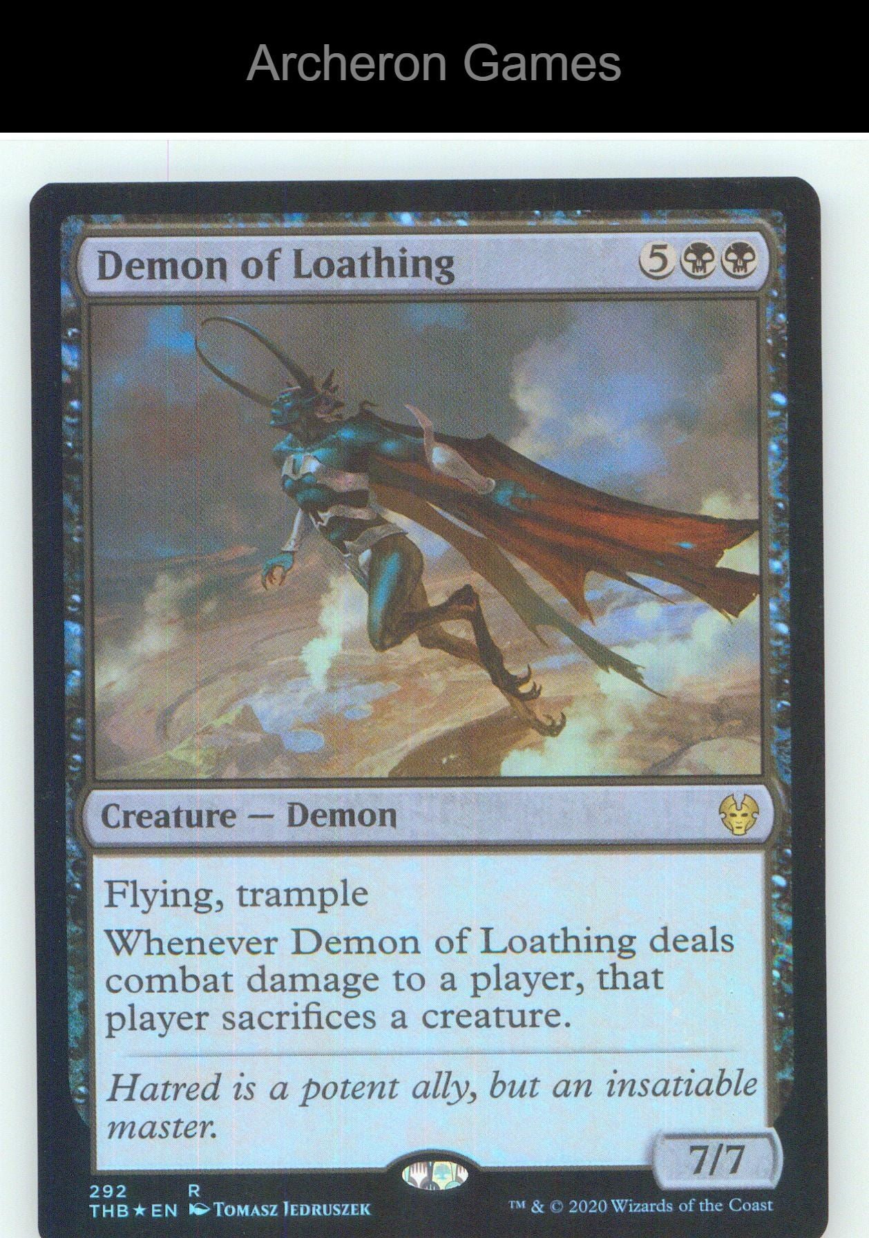 Demon of Loathing THB 292 R MTG Card NM/EX+ Foil