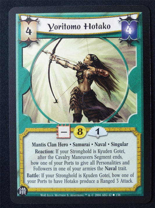 Yoritomo Hotako - WoE - Legend of the Five Rings L5R Card #Z5