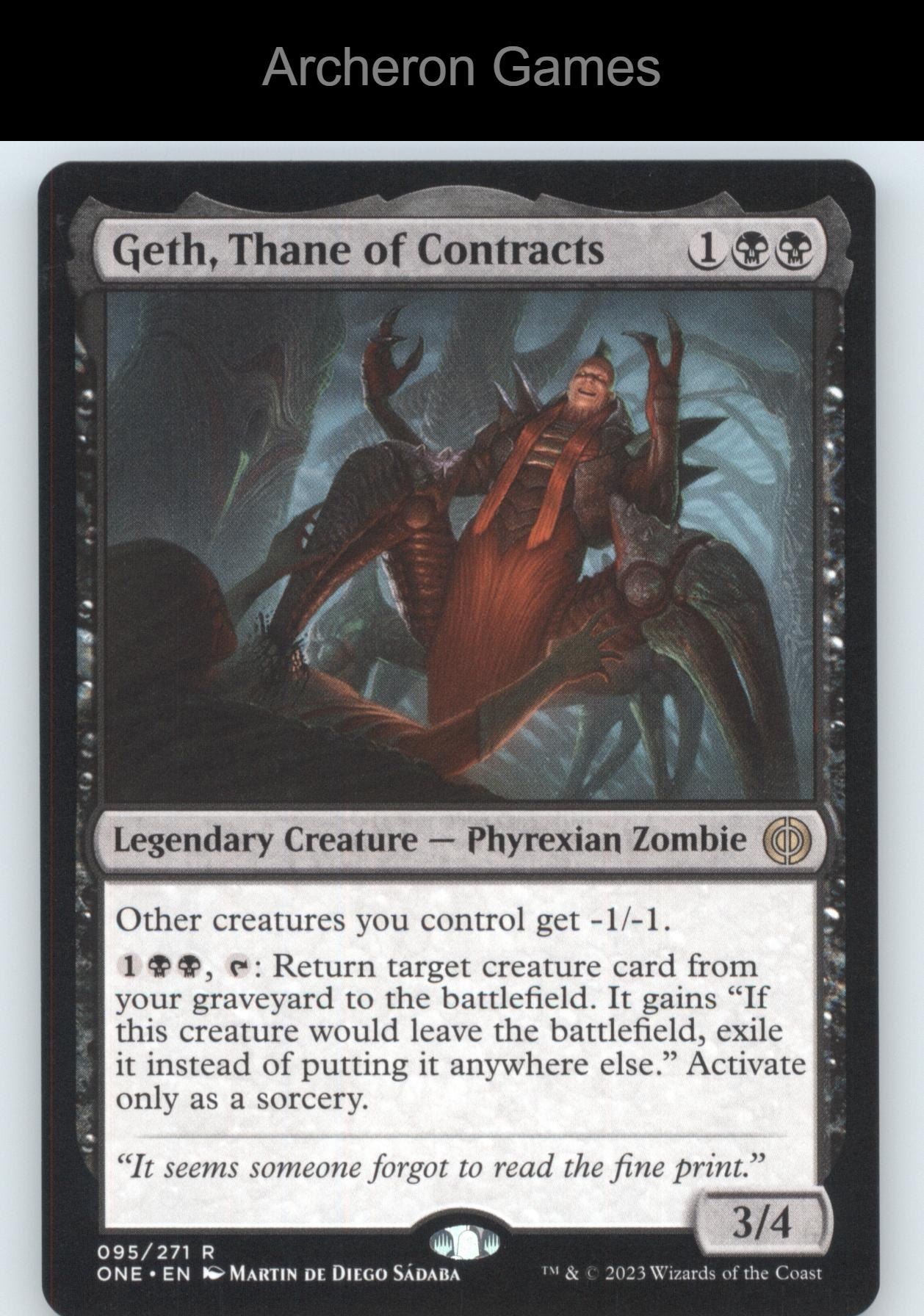 Geth, Thane of Contracts 95 R MTG Card Phyrexia: All Will Be One
