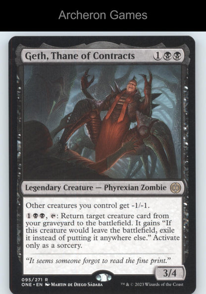 Geth, Thane of Contracts 95 R MTG Card Phyrexia: All Will Be One