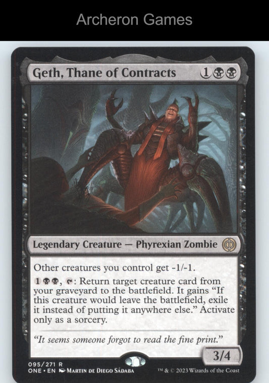 Geth, Thane of Contracts 95 R MTG Card Phyrexia: All Will Be One