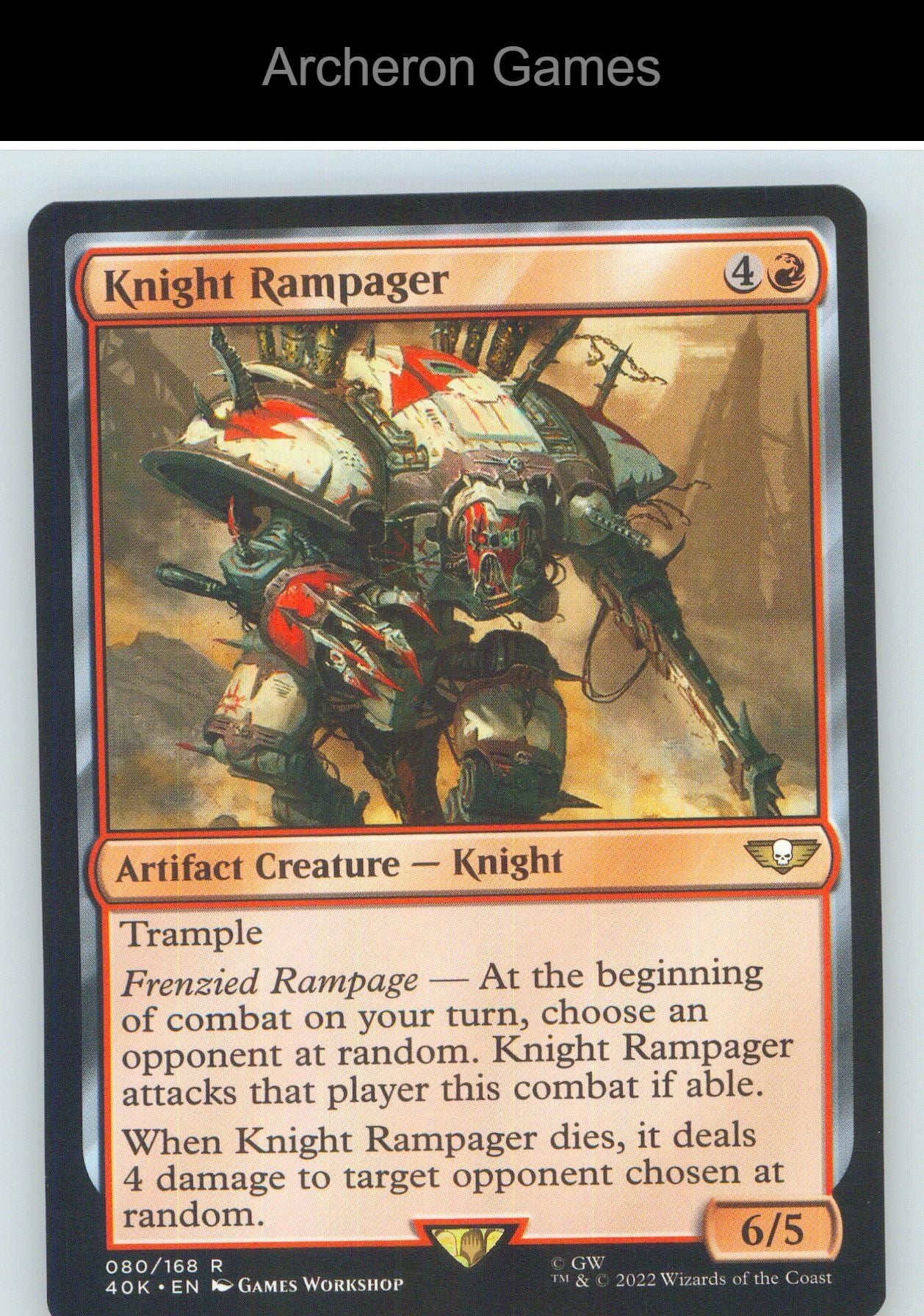 Knight Rampager 80 R MTG Card NM/EX+
