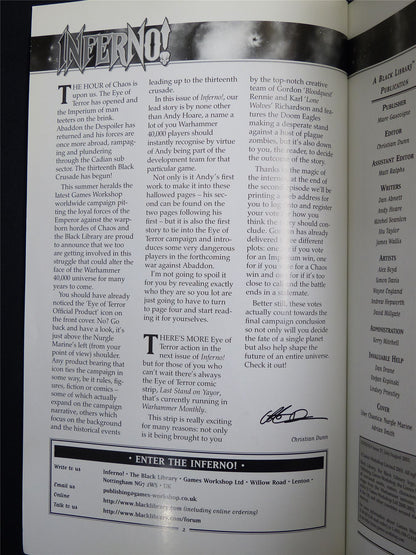 Inferno! Tales of Fantasy and Adventure #37 - Workshop Black Library Publication #1NQ