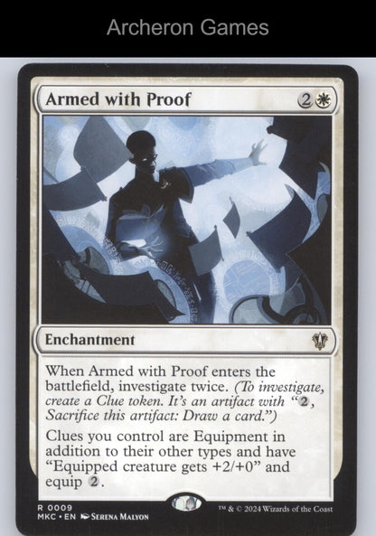Armed with Proof 9 R MTG Card Commander: Murders at Karlov Manor