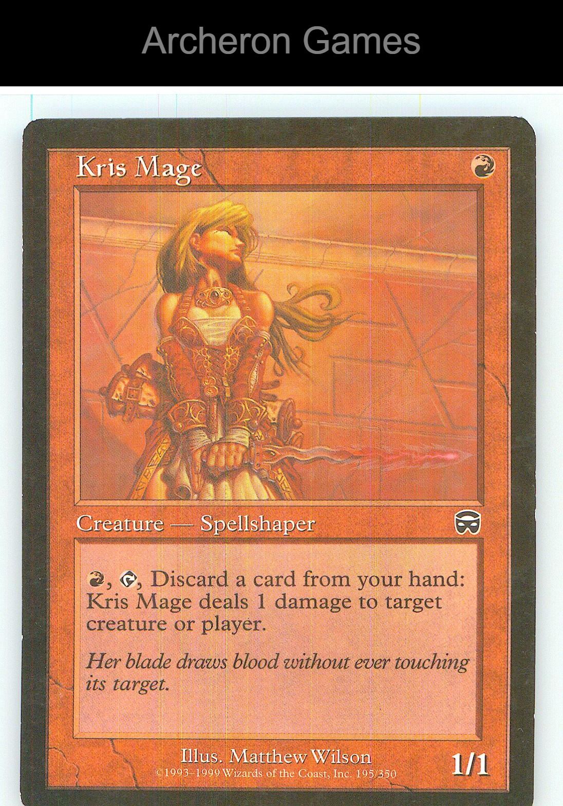 Kris Mage MMQ 195 C MTG Card NM/EX+