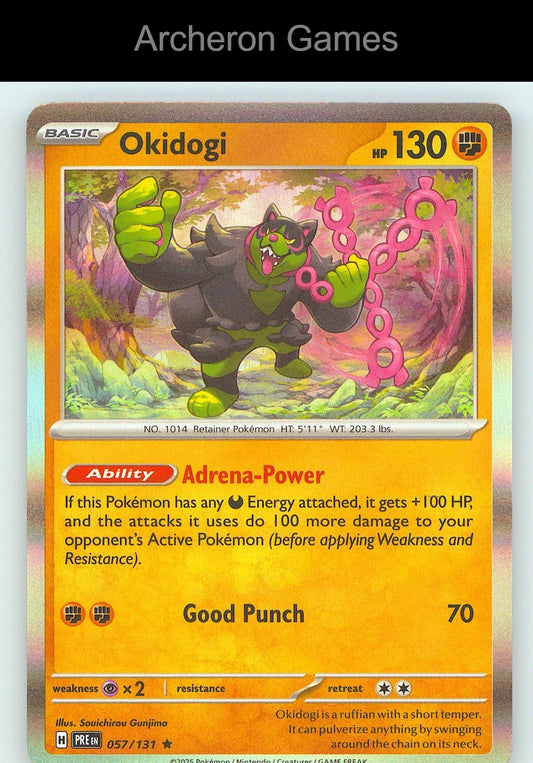 Pokemon Card Okidogi PRE 057/131 HOLO R Prismatic Evolutions