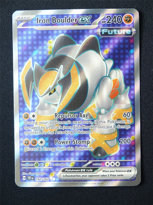 Iron Boulder EX 192/162 Textured Holo - Pokemon Card #5XC