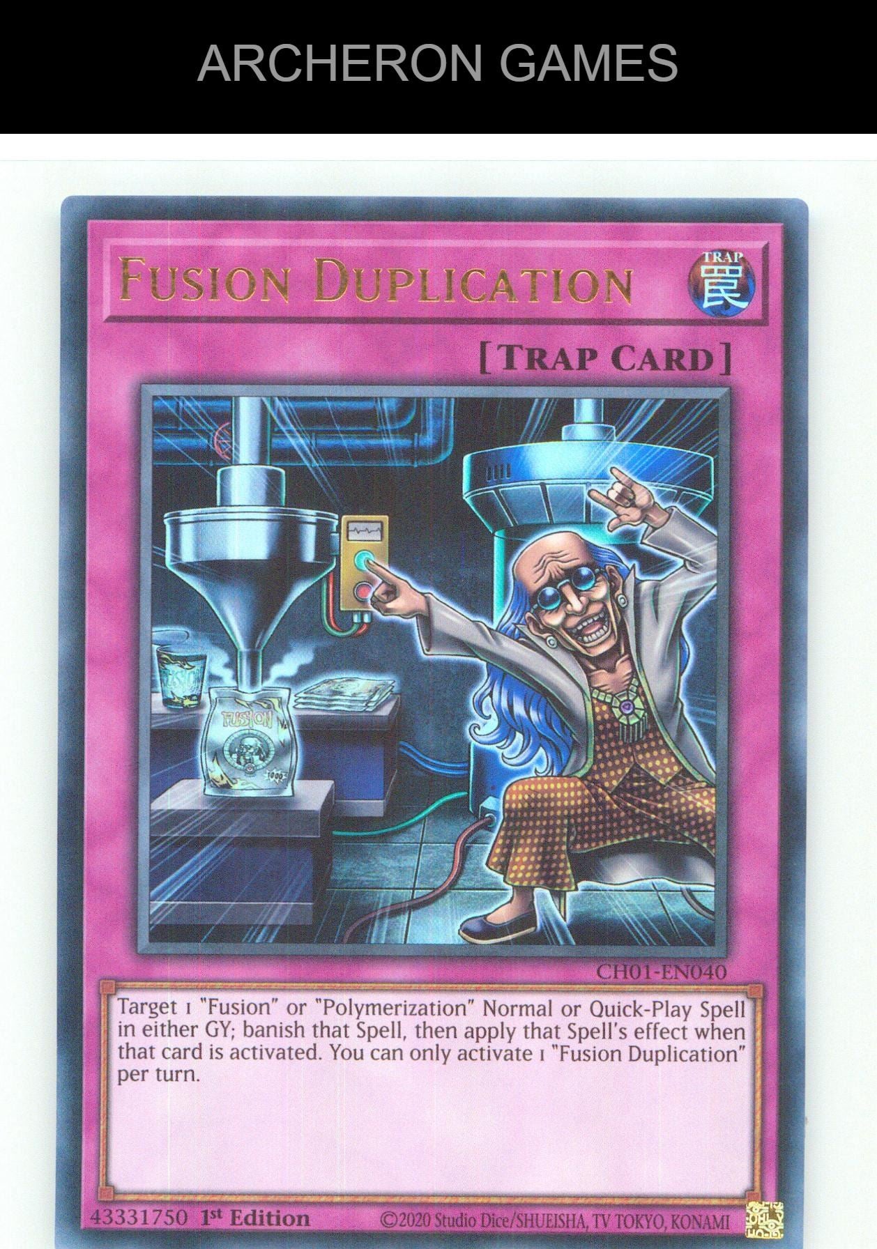 Fusion Duplication UR YUGIOH Card 1st Edition