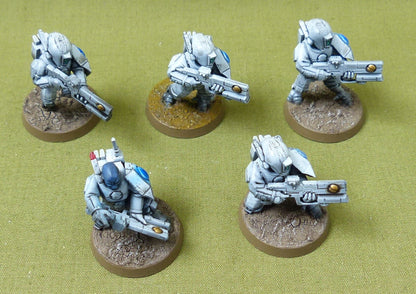 Squad of five Pathfinders painted - Tau Empire - Warhammer 40K #4OK