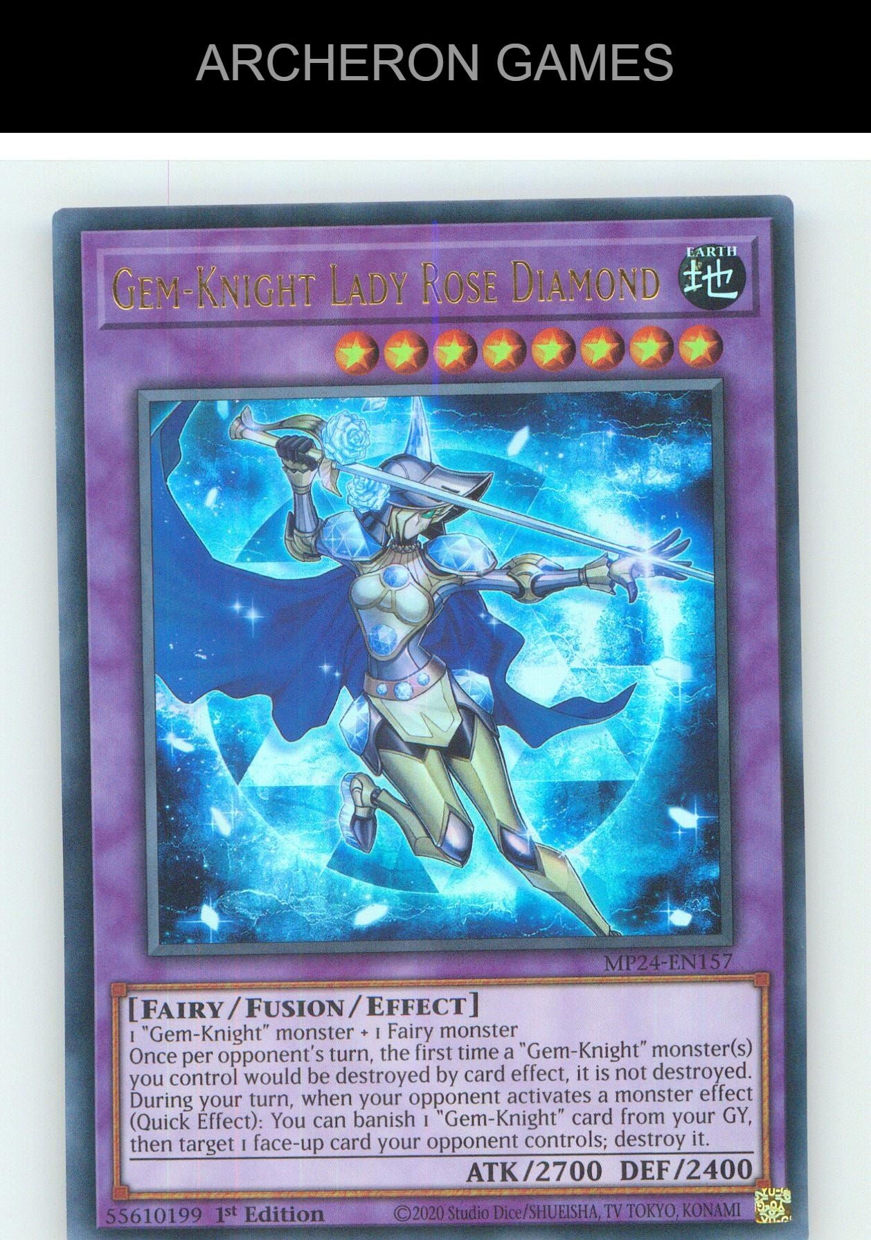 Gem-Knight Lady Rose Diamond UR YUGIOH Card 1st Edition