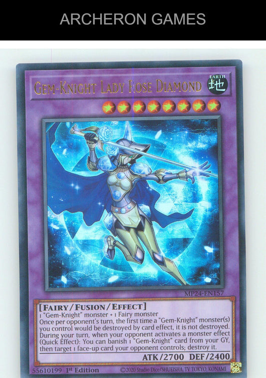 Gem-Knight Lady Rose Diamond UR YUGIOH Card 1st Edition