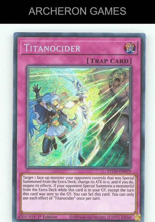 Titanocider SEC YUGIOH Card