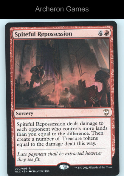 Spiteful Repossession 90 R MTG Card Commander: Streets of New Capenna