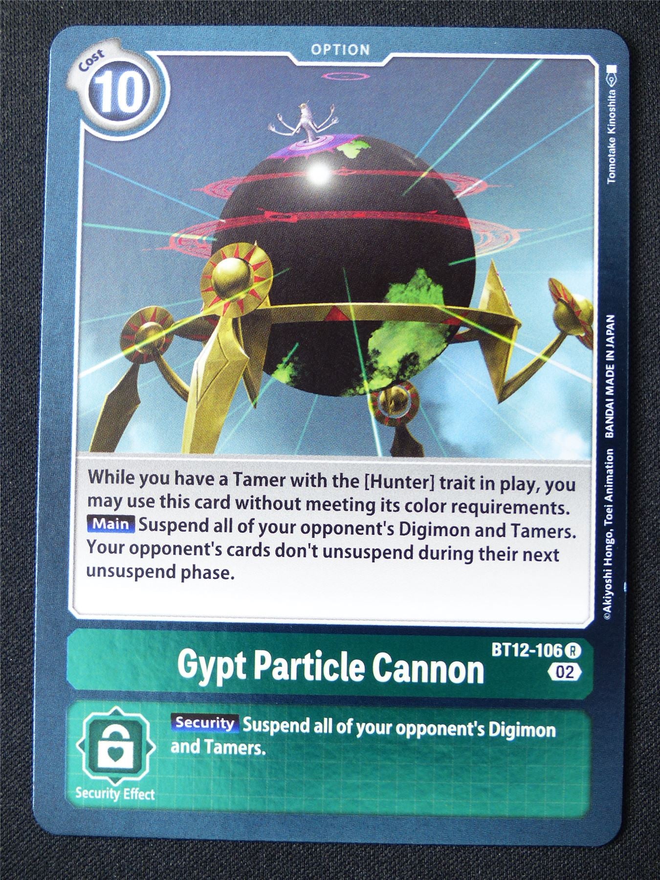 Gypt Particle Cannon BT12-106 R Foil - Digimon Card #194