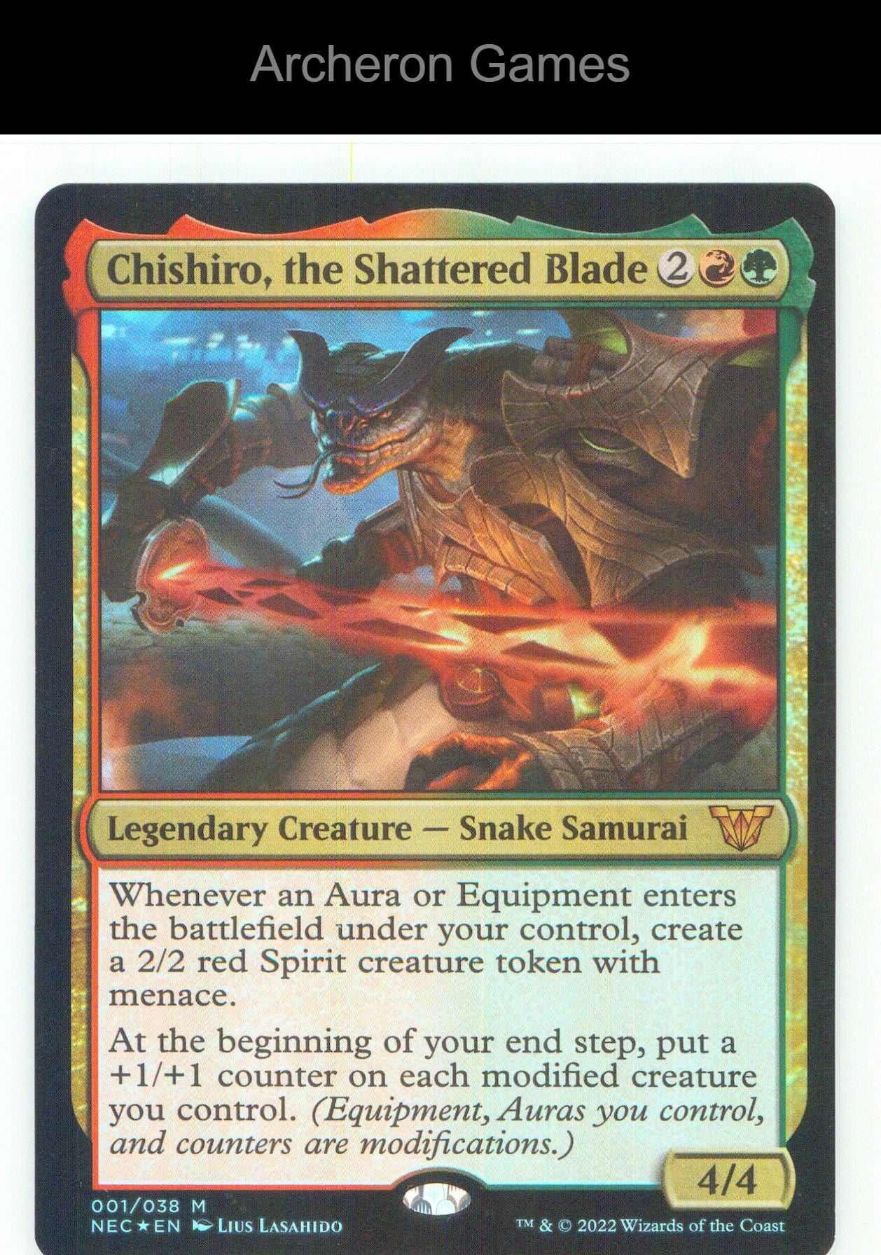 Chishiro, the Shattered Blade NEC 1 Mythic MTG Card NM/EX+ Foil
