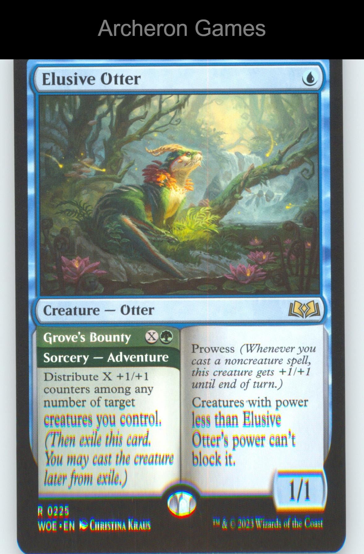 Elusive Otter WOE 225 R MTG Card NM/EX+
