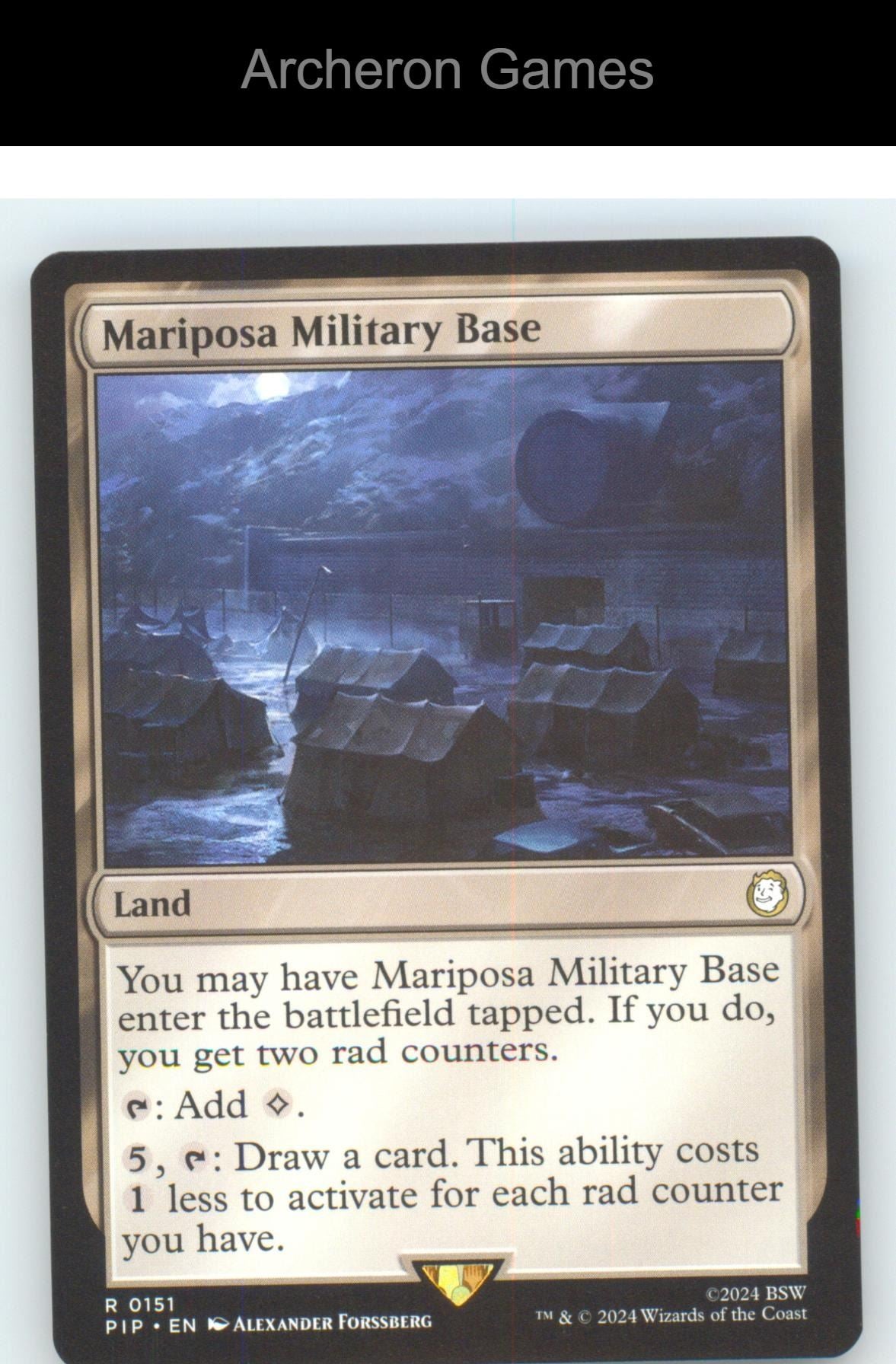 Mariposa Military Base PIP 151 R MTG Card NM/EX+