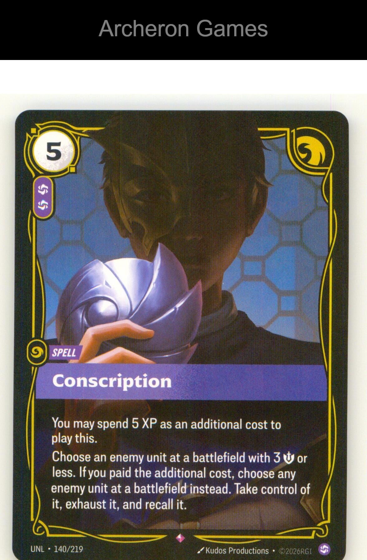 Conscription UNL 140/219 R Unleashed Riftbound Card
