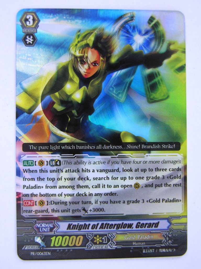 Vanguard Promo Cards: KNIGHT OF AFTERGLOW, GERARD # 13F97