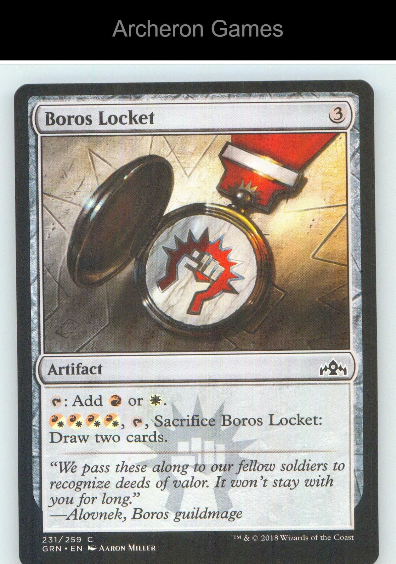 Boros Locket GRN 231 C MTG Card NM/EX+