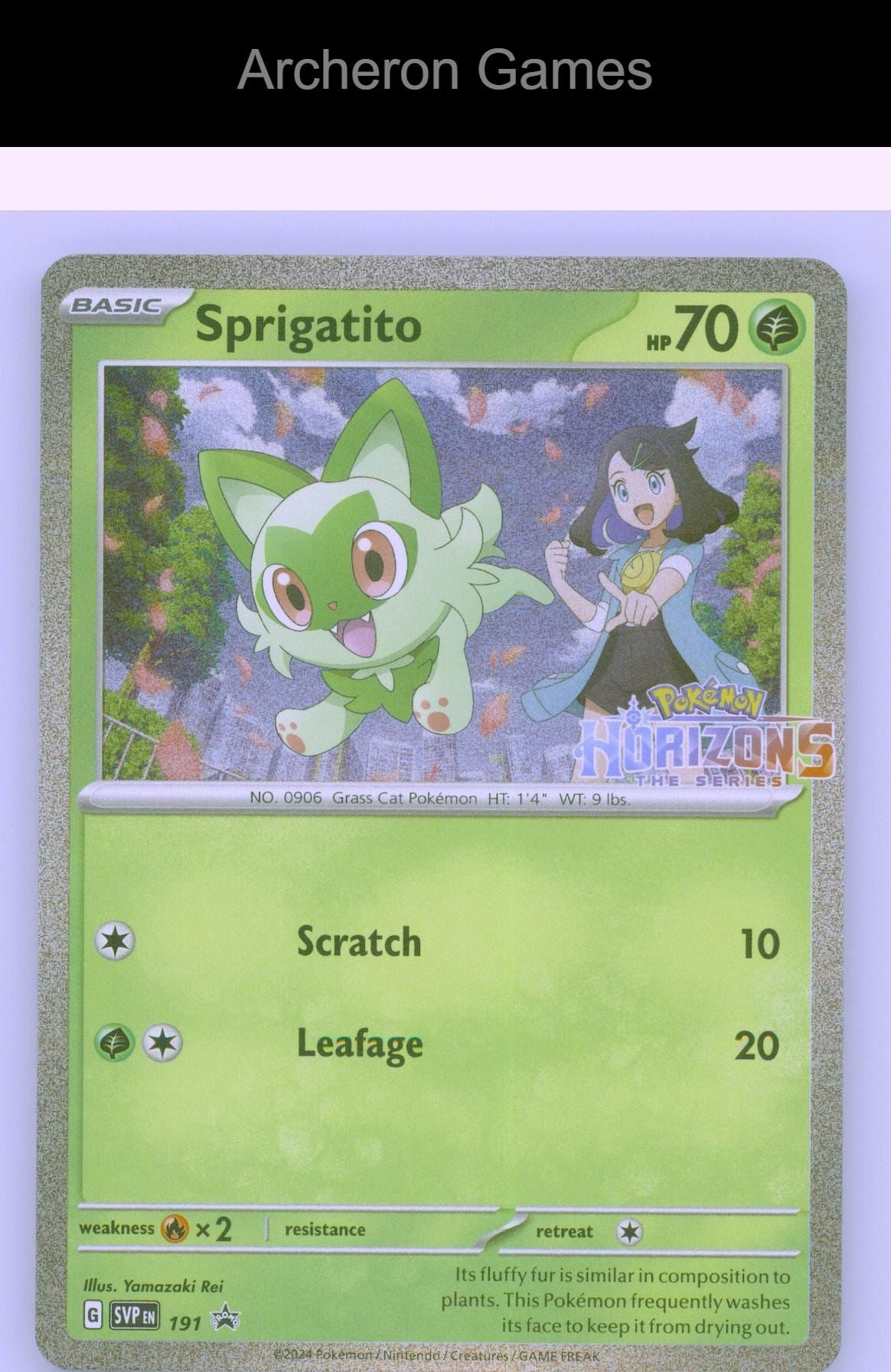 Pokemon Card Sprigatito SVP 191 HOLO P Scarlet & Violet Promo