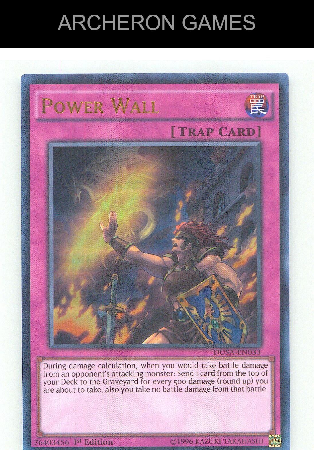 Power Wall Ultra Rare YUGIOH Card 1st Edition