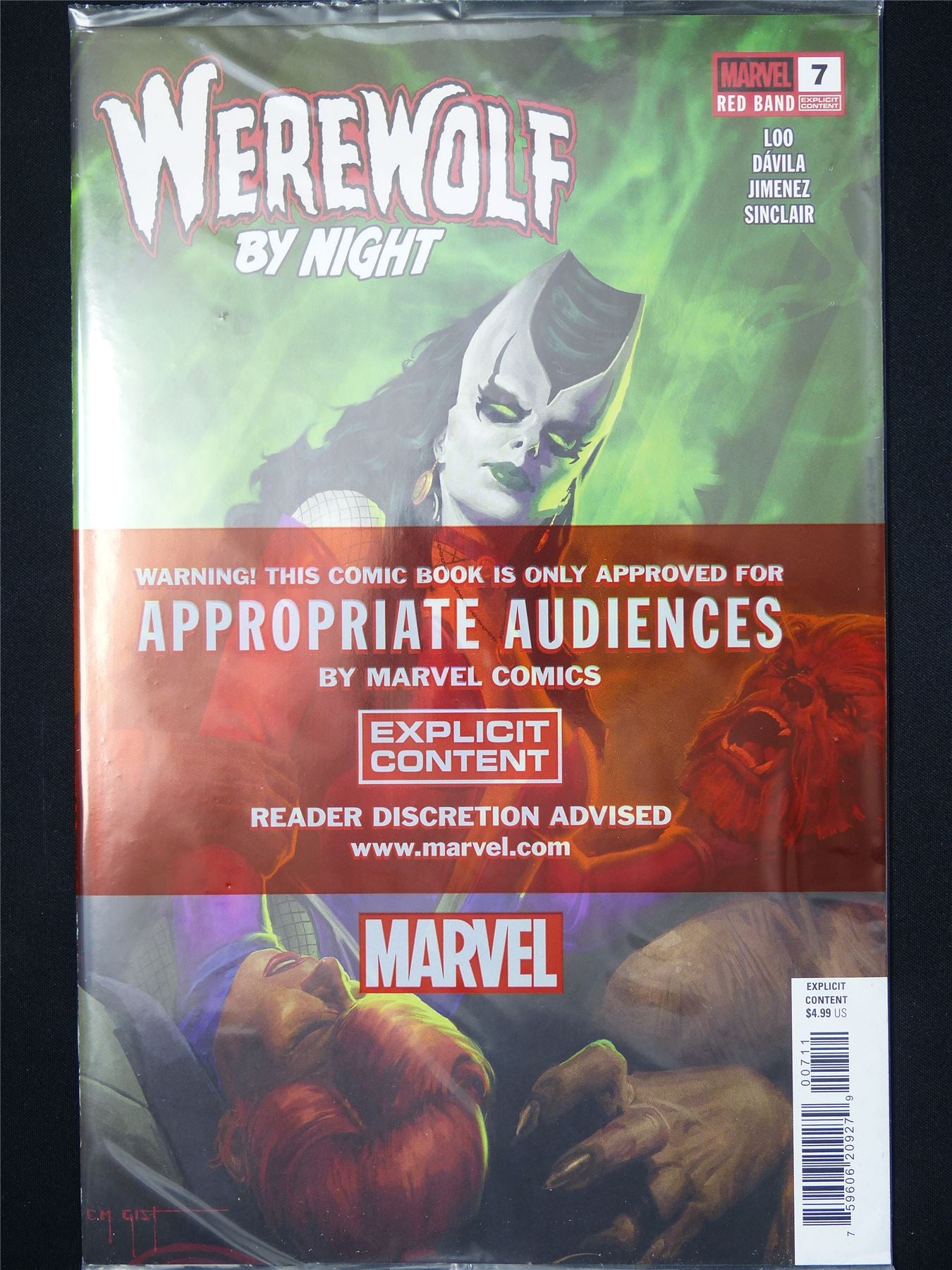 WEREWOLF by Night #7 Red Band Edition - B&B Apr 2025 Marvel Comic #9J2