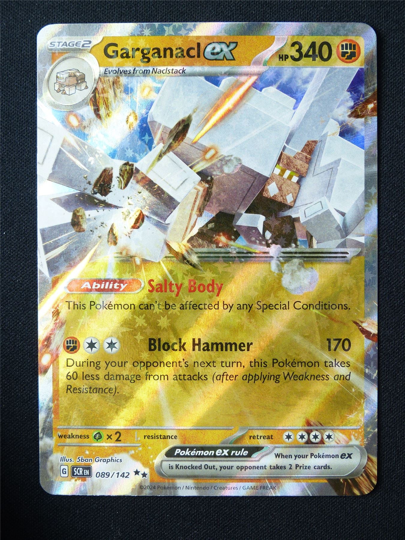Garganacl EX 089/142 Holo - Pokemon Card #6LY