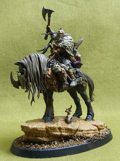 Darkoath Chieftain on Warsteed painted - Slaves to Darkness - Warhammer AoS #17C
