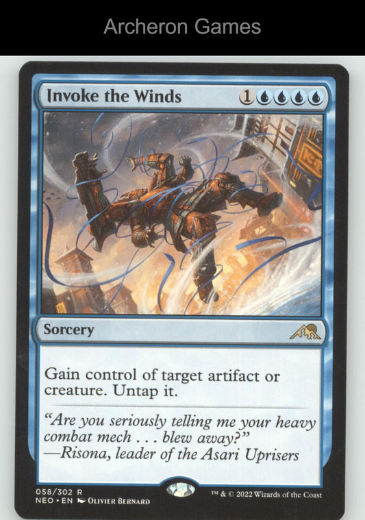 Invoke the Winds 58 R MTG Card Kamigawa: Neon Dynasty