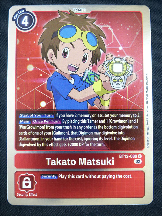 Takato Matsuki BT12-089 R - Digimon Card #KF