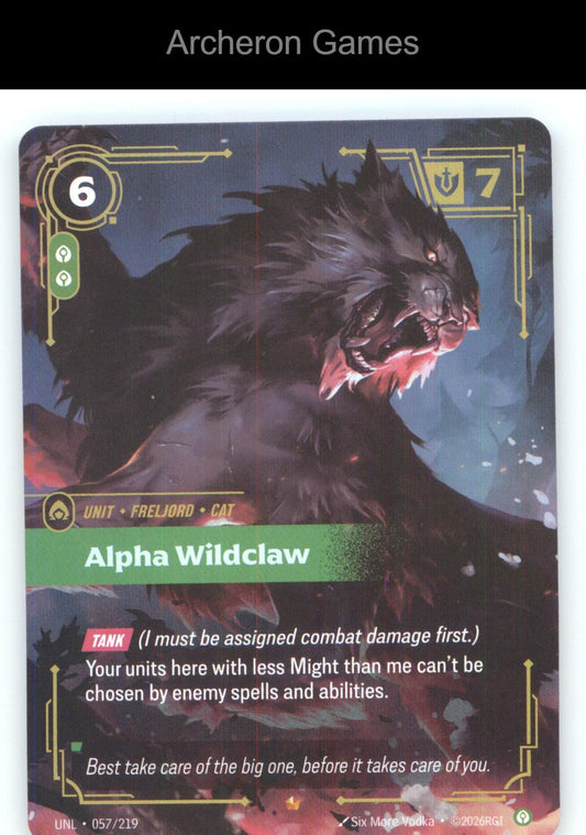 Alpha Wildclaw UNL 057/219 Epic Unleashed Riftbound Card Foil